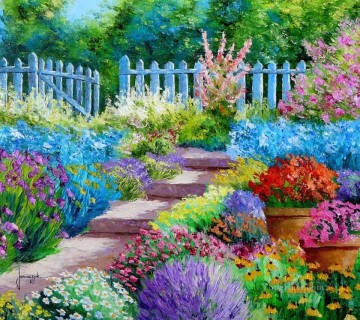 Garden Painting - yxf040bE BT garden
